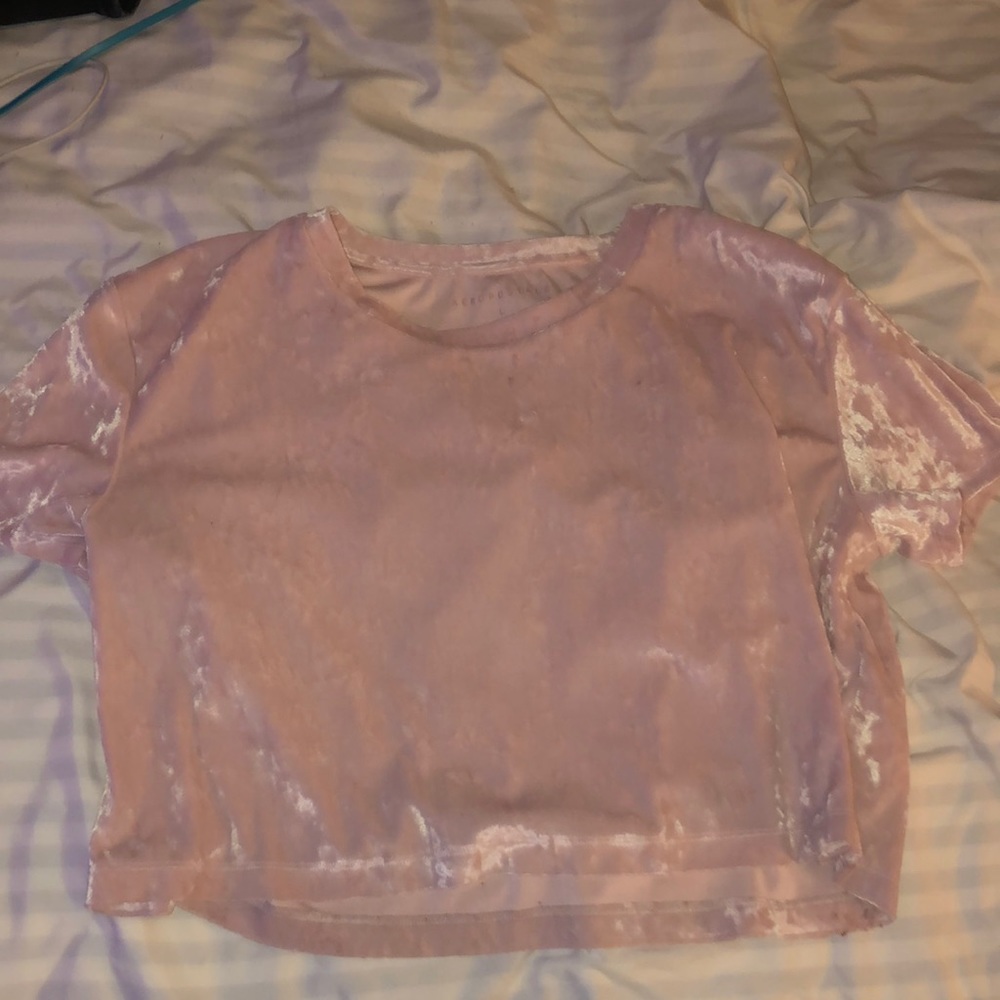 pink velvet crop